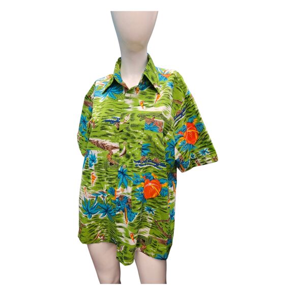 Vancort Vintage 70's Hawaiian Shirt Short Sleeve Mens Size Large - Picture 3 of 9